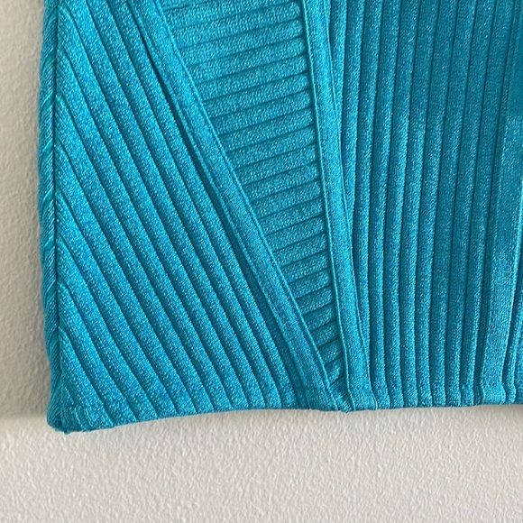 Retrofete Taressa Bandage Knit Skirt Women’s Size Small Mini Aqua Blue - Picture 6 of 11